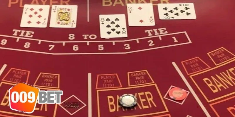 Luật rút bài baccarat tại 009BET đơn giản